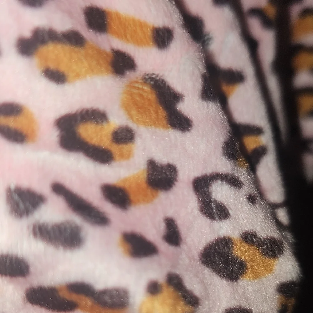 Fitwarm Pink Leopard Print Soft Velvet Pet         Outfit Size XSmall